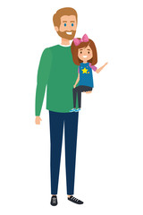 happy student girl with male teacher