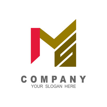 MS logo with simple look design illustration