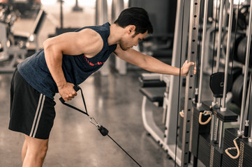 Man workout at the gym