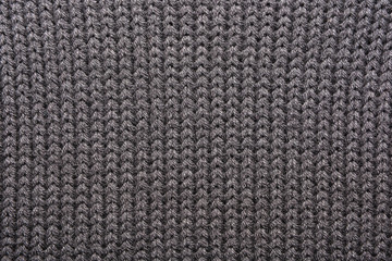 The texture of the knitted gray fabric for the background  