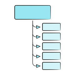 Obraz premium organization chart, diagram template vector