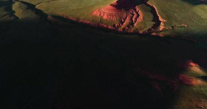 Beautiful Wyoming landscape from above.  Spring Colors and amazingly colorful rock formations all in 4k.