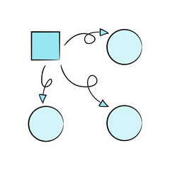 mind mapping diagram template vector