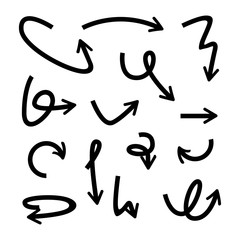 doodle arrows vector