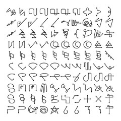 arrow bow icons vector set