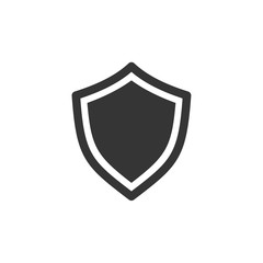 shield icon symbol template black color editable. Simple logo vector illustration for graphic and web design.