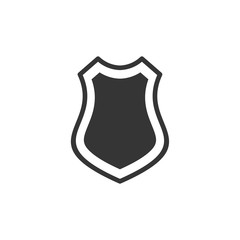 shield icon symbol template black color editable. Simple logo vector illustration for graphic and web design.