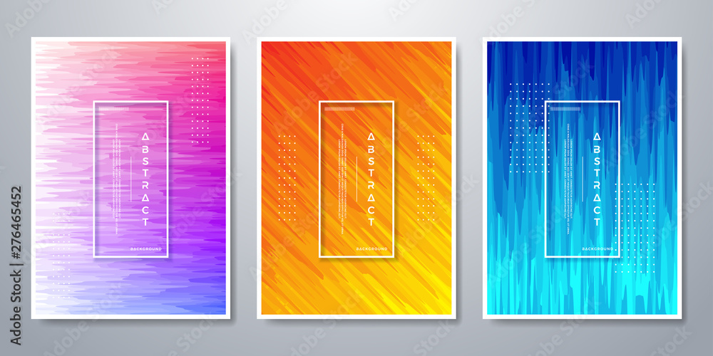 Poster abstract background with 3 different design choices. colorful background for poster template and etc