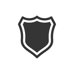 shield icon symbol template black color editable. Simple logo vector illustration for graphic and web design.