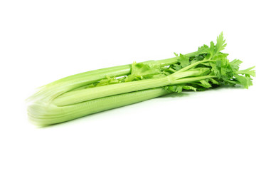 Fresh celery vegetable isolated on white background, food for health