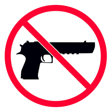 No weapon sign on a white background.