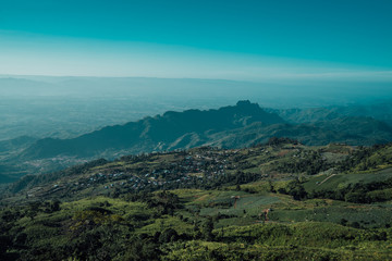 Fototapeta premium Beautiful view in morning time at Phu Tub Berk Viewpoint; Phetchabun province Thailand