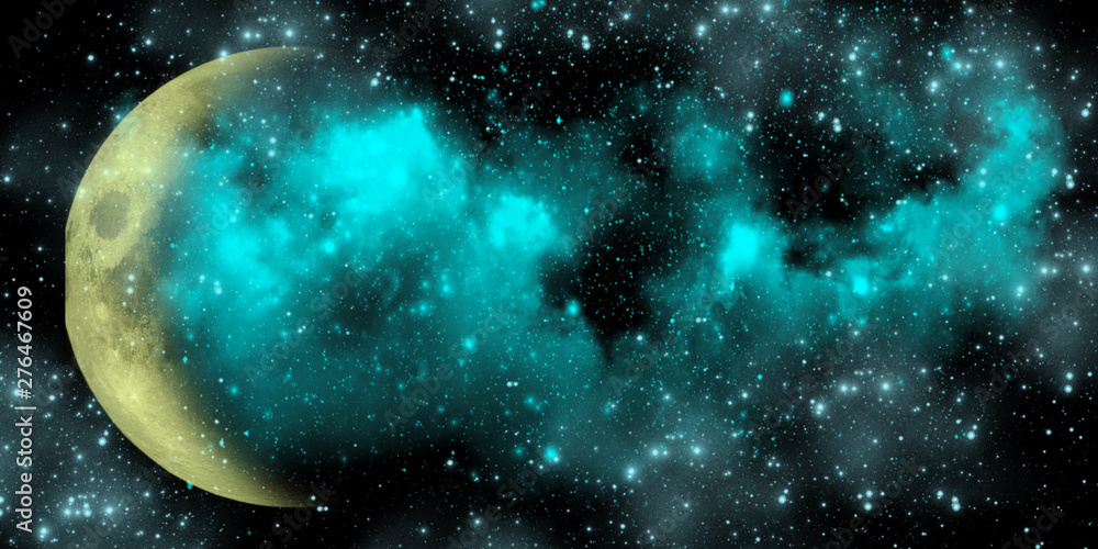 Wall mural planet from outer space. space nebula