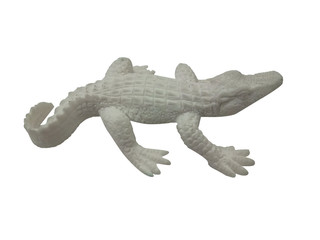 toy crocodile in white background