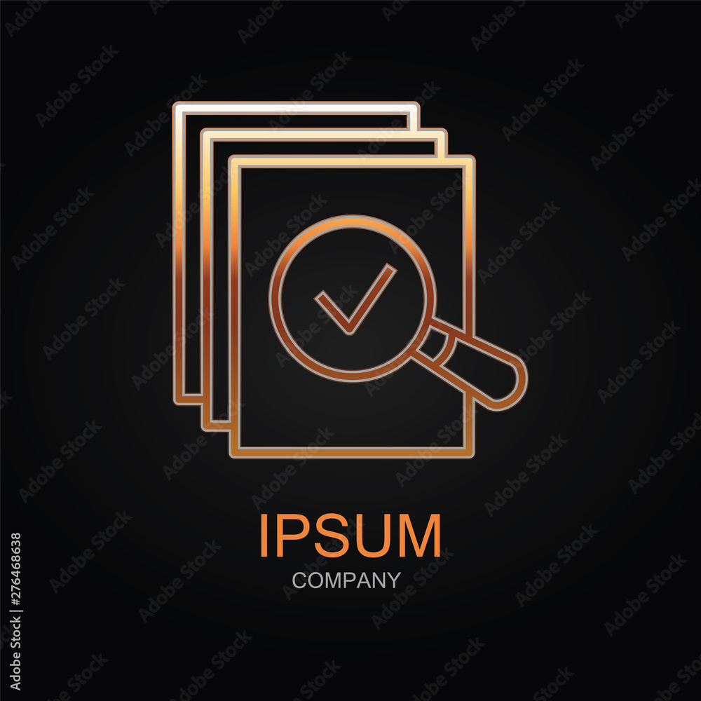 Poster data analysis vector icon. design logo element. isolated on black background.