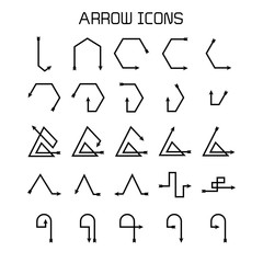 arrow and bow icons set