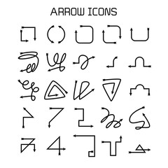 Fototapeta premium arrow and bow icons set
