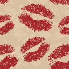 Seamless vector pattern lips