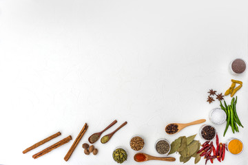 インド料理のスパイス集合写真　Spice India dish of the curry