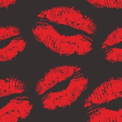 Seamless vector pattern lips