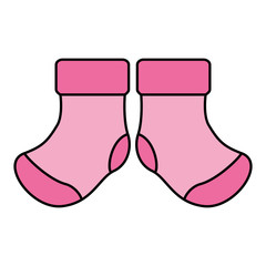 baby socks clothes isolated icon