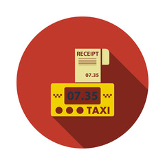 Taxi Meter With Receipt Icon