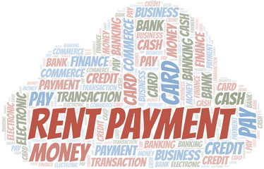 Obraz premium Rent Payment word cloud. Vector made with text only.
