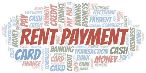 Obraz premium Rent Payment word cloud. Vector made with text only.
