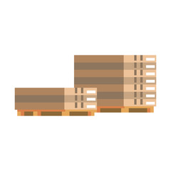Obraz premium Warehouse pallets for cargo isolated