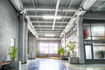 Spacious hall of modern business center