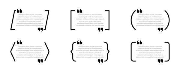 Set of quote boxes. Speech bubbles isolated on white background - obrazy, fototapety, plakaty
