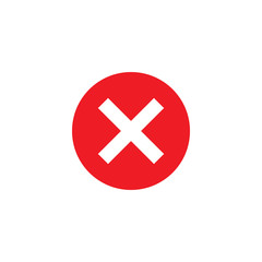 Fototapeta premium Cancel, delete, remove icon. Vector illustration, flat design.