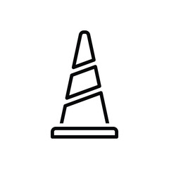 Black line icon for cone 