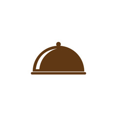 Food cover icon. Vector illustration, flat design.