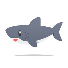 Obraz premium Cartoon shark vector isolated illustration