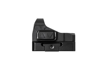 modern black collimator sight isolated on white back