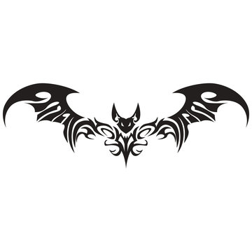 Bat Tattoo Black Silhouette