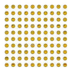 emoticon icons yellow face