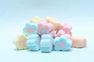 Marshmallows isolated on white background