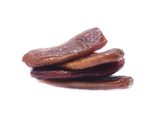 dried bananas (honey baked bananas) on white background