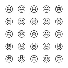 emoticon icons line circle buttons