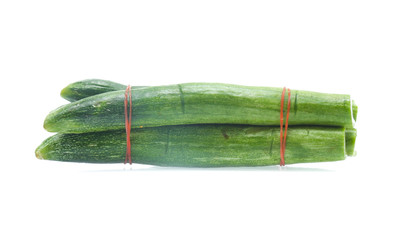 fresh loofah on the white background