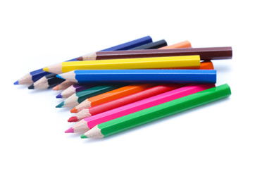Color pencils isolated on white