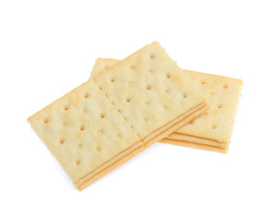 Cracker isolated on over white background