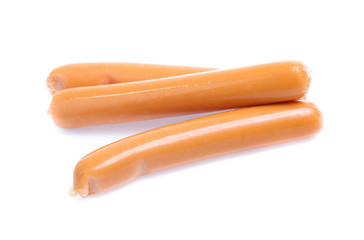 Fresh sausage isolated on white background