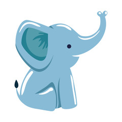 cute little elephant baby character