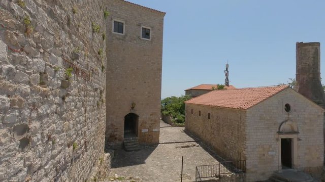 Archaeological museum in historical buildings of Ulcinj old town, Montenegro.
