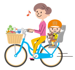 ママチャリ　買い物