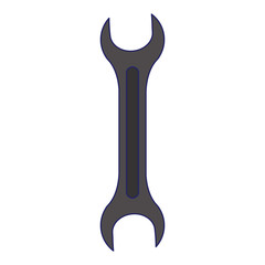 Wrench construction tool contruction tool isolated symbol blue lines