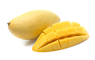 yellow Mango  isolated white background